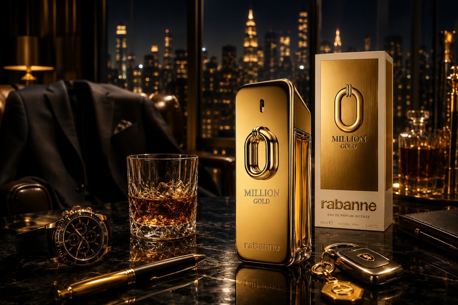 Penthouse nocturno con Million Gold